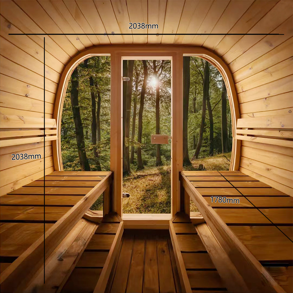Orivon Auris Two outdoor cedar sauna