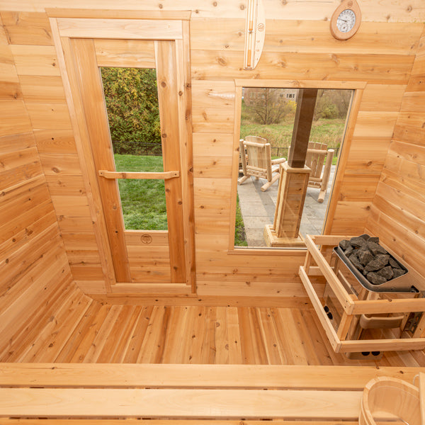 LeisureCraft Luna sauna interior view
