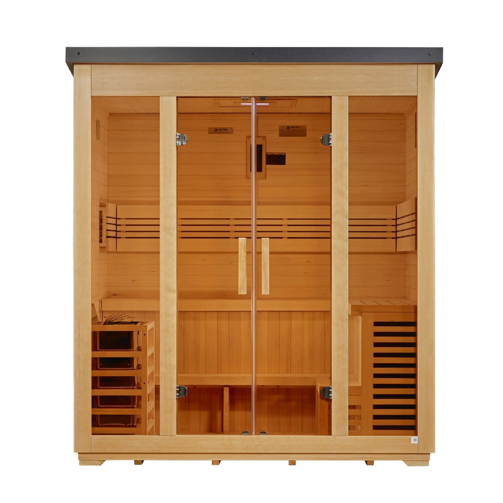 Golden Designs Vorarlberg 5-Person Traditional Outdoor Sauna, Flat Roof (GDI-8005-01) - photo 1