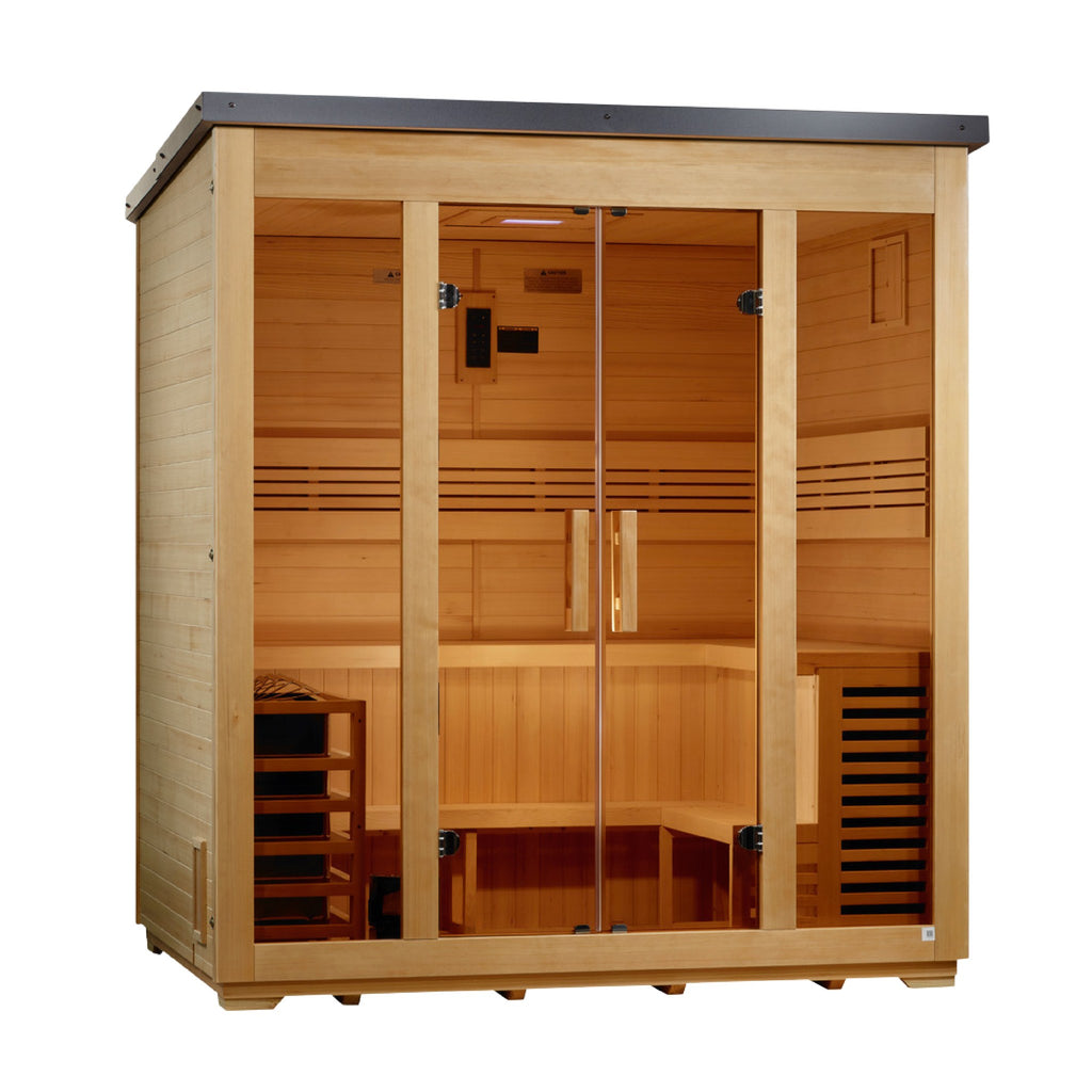 Golden Designs Vorarlberg 5-Person Traditional Outdoor Sauna, Flat Roof (GDI-8005-01) - photo 2