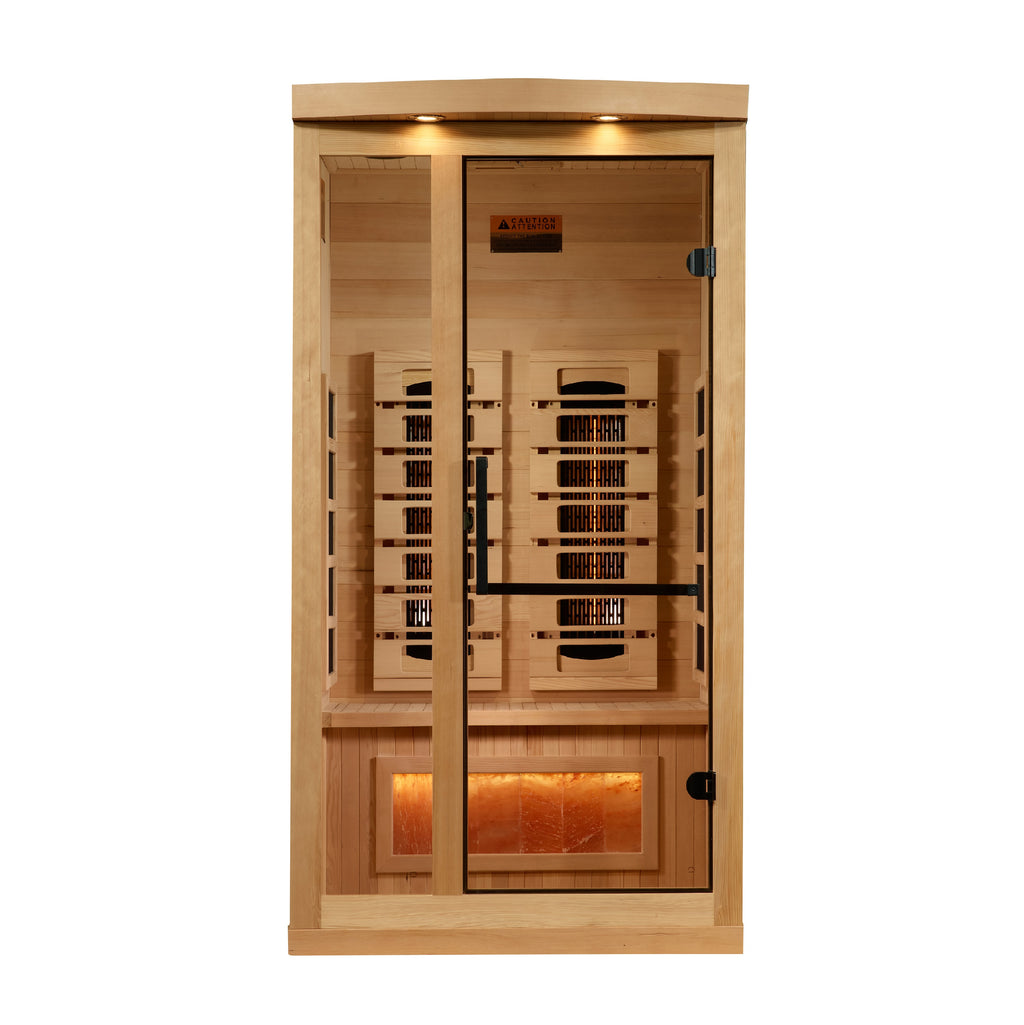 Golden Designs Compact Full Spectrum Infrared Sauna with Himalayan Salt Bar (GDI-8010-03) - photo 1