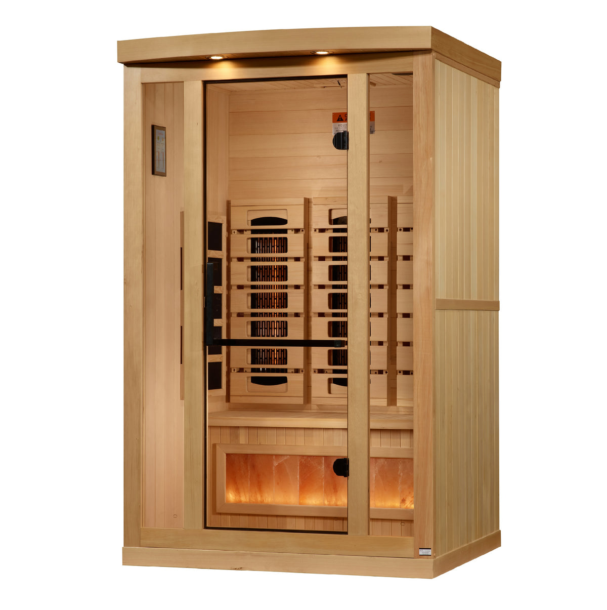 Golden Designs 2-Person Full Spectrum Infrared Sauna with Himalayan Salt Bar - Canadian Hemlock (GDI-8020-03)
