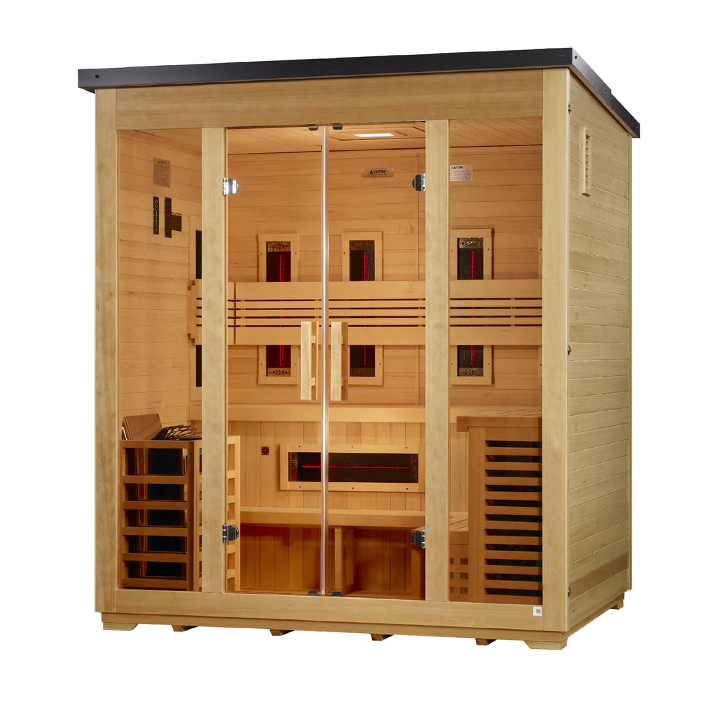 Golden Designs Gargellen 5-Person Hybrid Outdoor Sauna, Flat Roof (GDI-8025-01) - photo 3