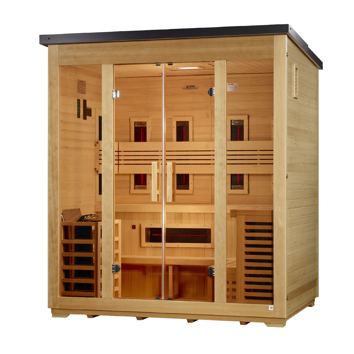 Golden Designs Gargellen 5-Person Hybrid Outdoor Sauna, Flat Roof (GDI-8025-01) - photo 3