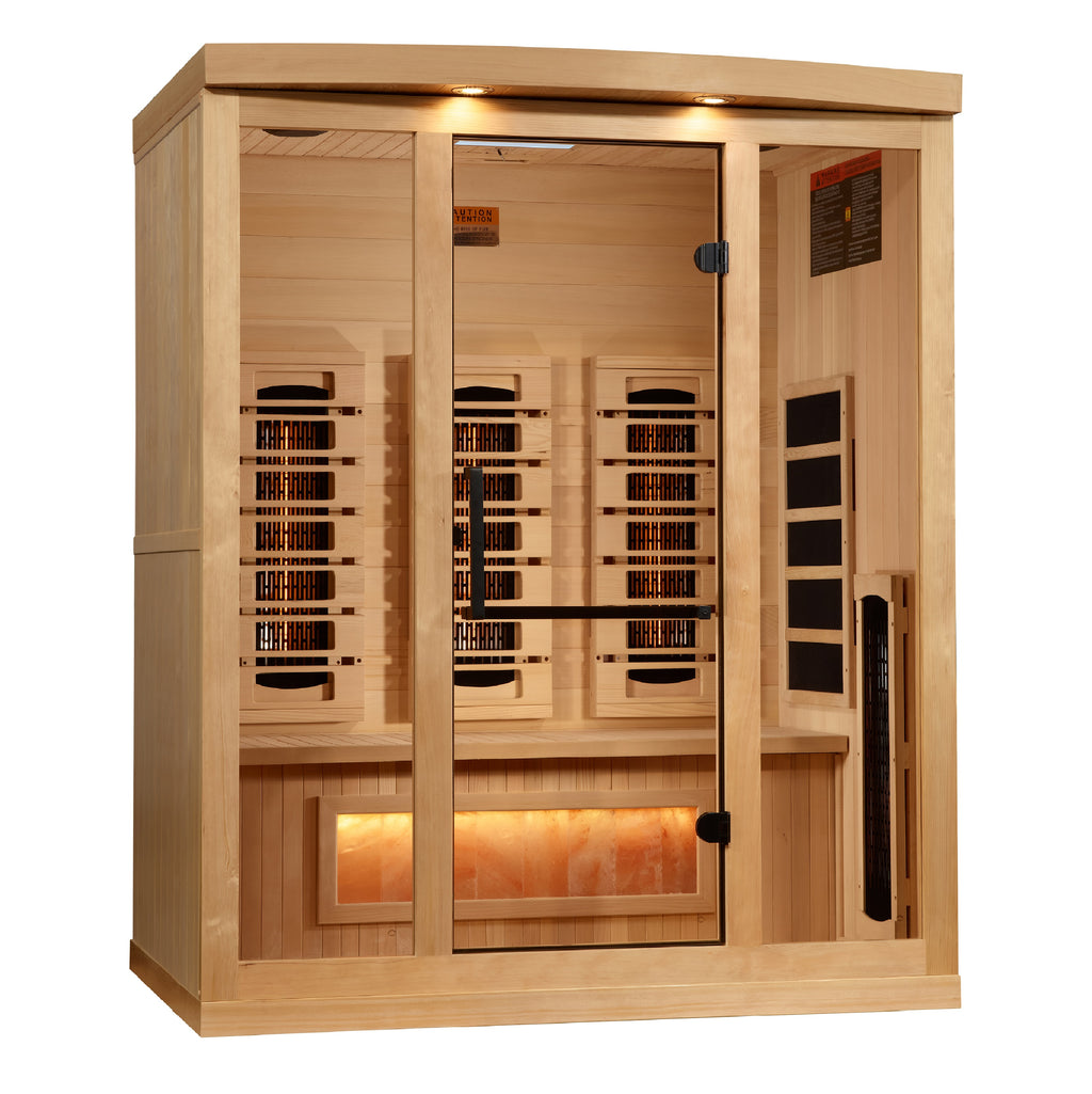 Golden Designs 3-Person Full Spectrum Infrared Sauna with Himalayan Salt Bar (GDI-8030-03) - photo 4