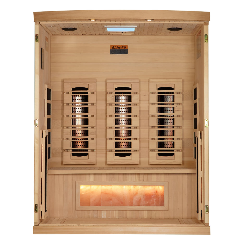 Golden Designs 3-Person Full Spectrum Infrared Sauna with Himalayan Salt Bar (GDI-8030-03) - photo 5