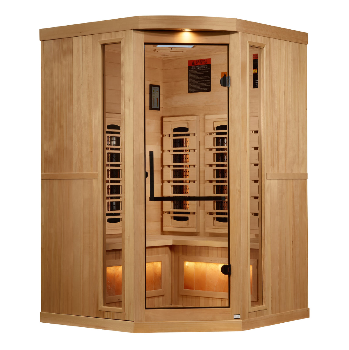 Golden Designs 3-Person Corner Full Spectrum Infrared Sauna with Himalayan Salt Bar (GDI-8035-03) - photo 1