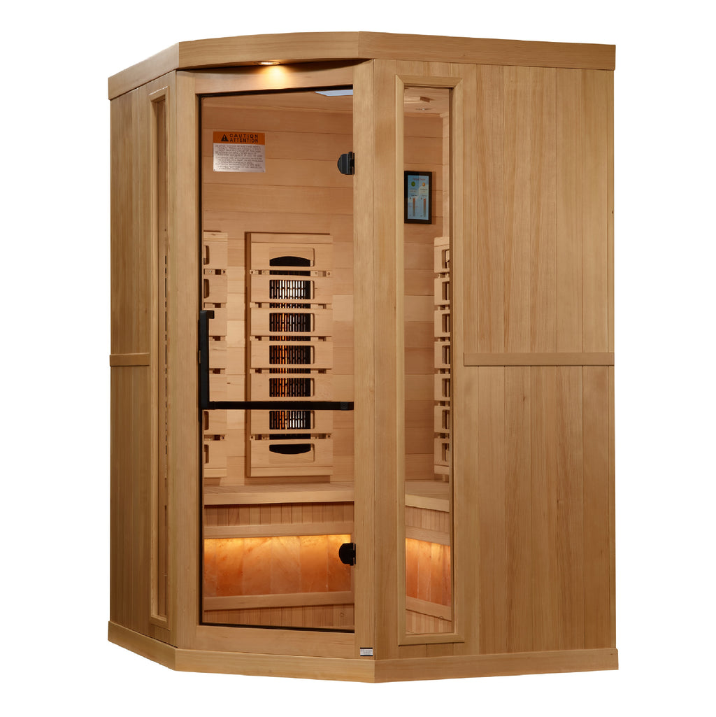 Golden Designs 3-Person Corner Full Spectrum Infrared Sauna with Himalayan Salt Bar (GDI-8035-03) - photo 2