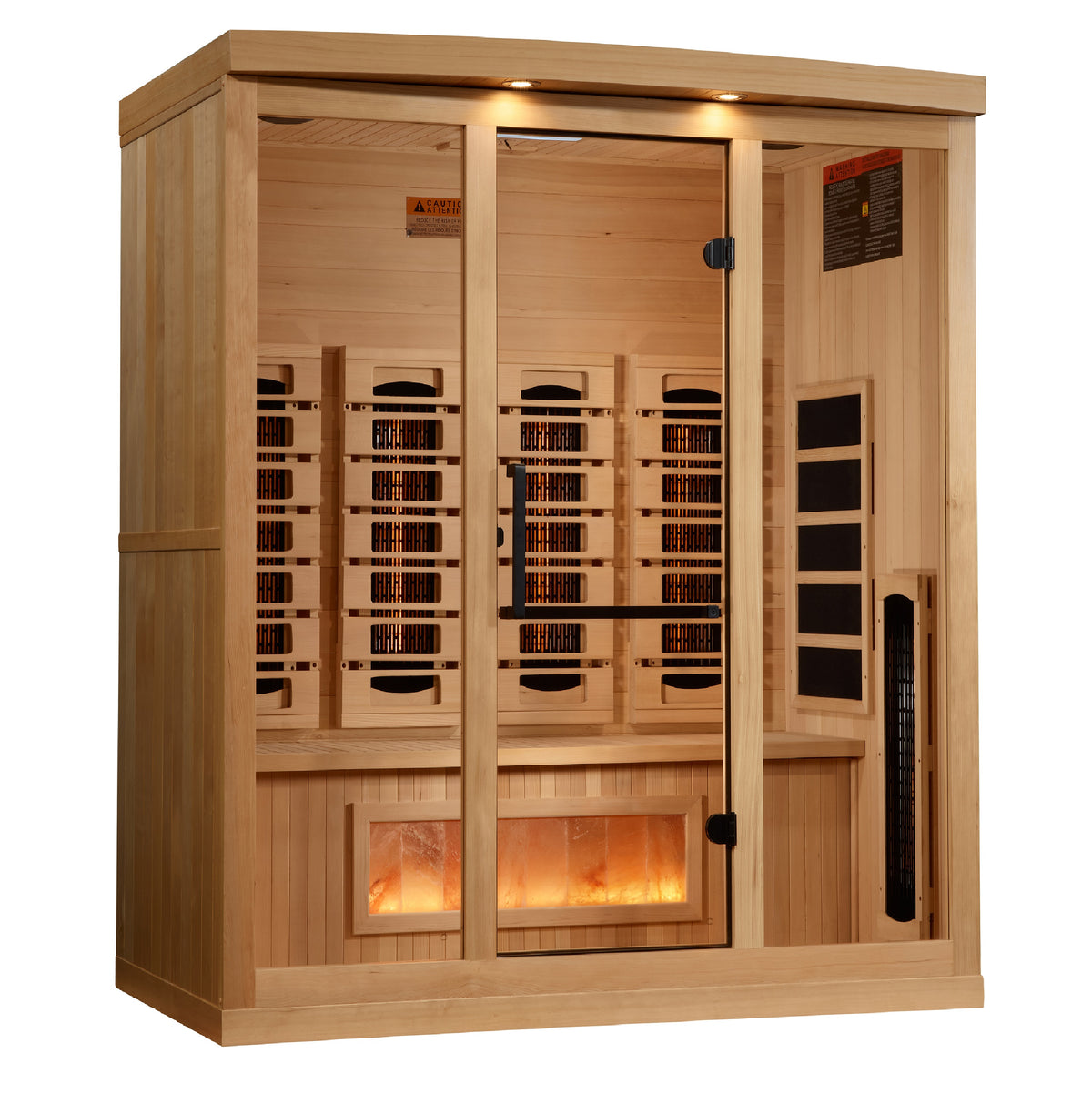 Golden Designs 4-Person Full Spectrum Infrared Sauna with Himalayan Salt Bar (GDI-8040-03) - photo 3