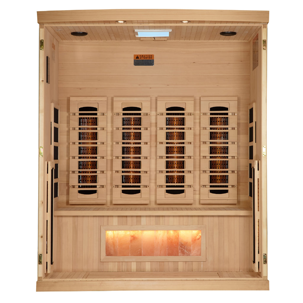 Golden Designs 4-Person Full Spectrum Infrared Sauna with Himalayan Salt Bar (GDI-8040-03) - photo 4