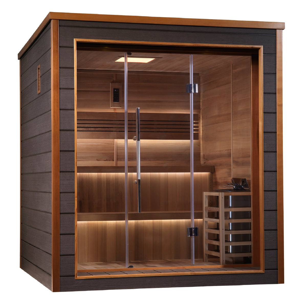Golden Designs Bergen Traditional Outdoor Sauna - Canadian Red Cedar Interior (GDI-8206-01)