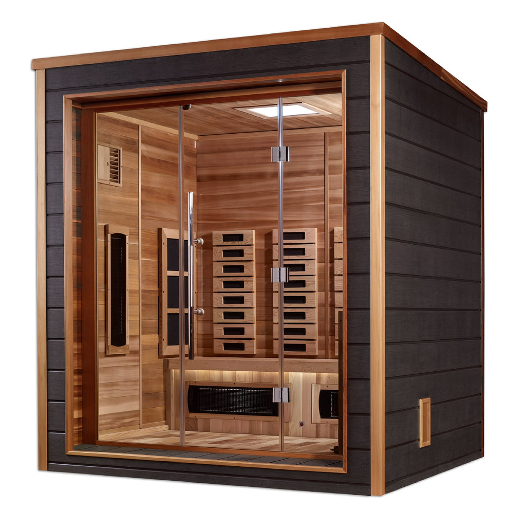 Golden Designs Visby 3-Person Hybrid Outdoor Sauna, Espresso (GDI-8223-01) - photo 2