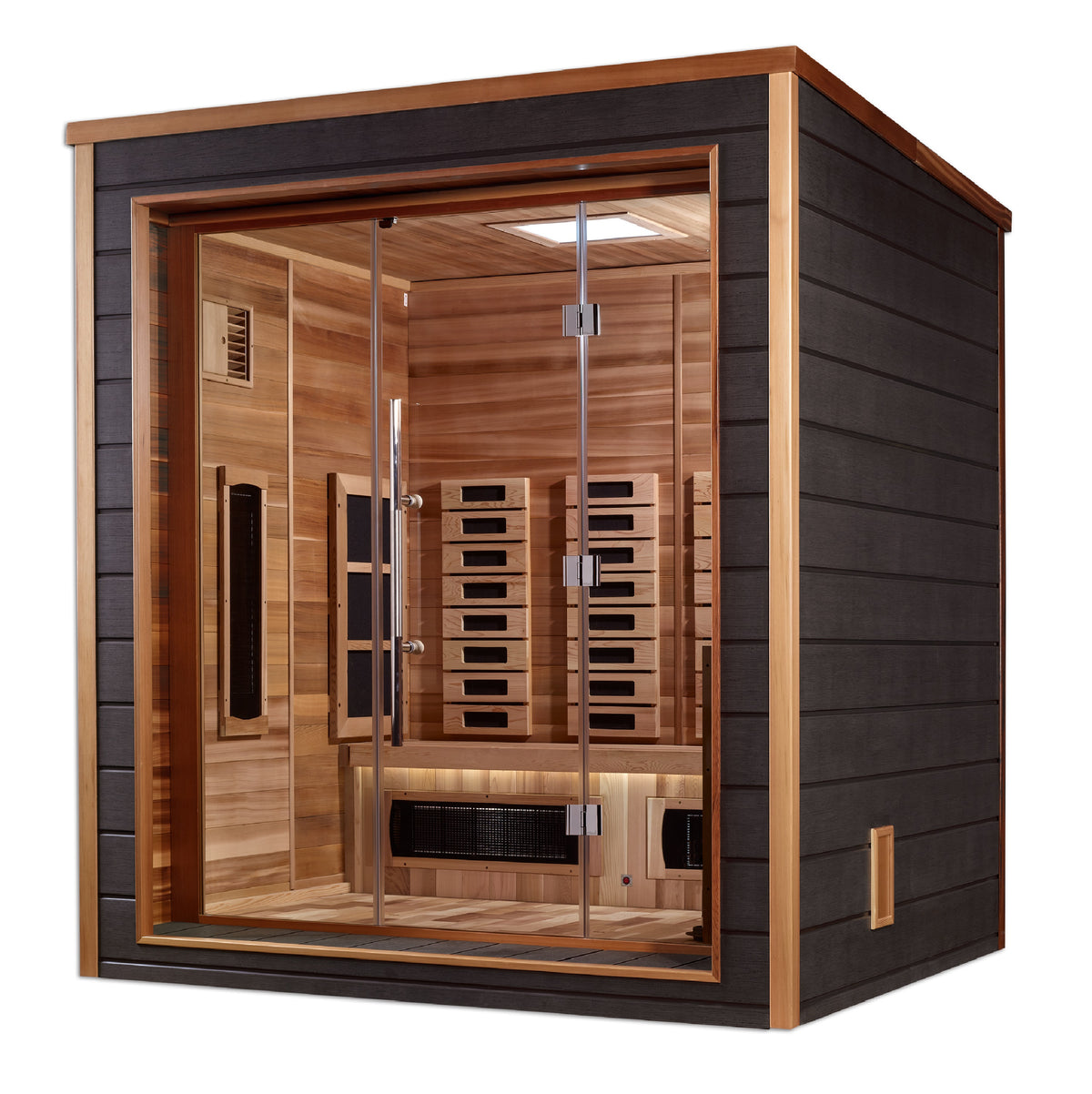 Golden Designs Visby 3-Person Hybrid Outdoor Sauna, Espresso (GDI-8223-01) - photo 2