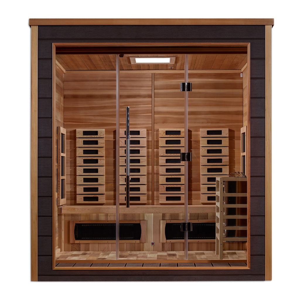 Golden Designs Visby 3-Person Hybrid Outdoor Sauna, Espresso (GDI-8223-01) - photo 3