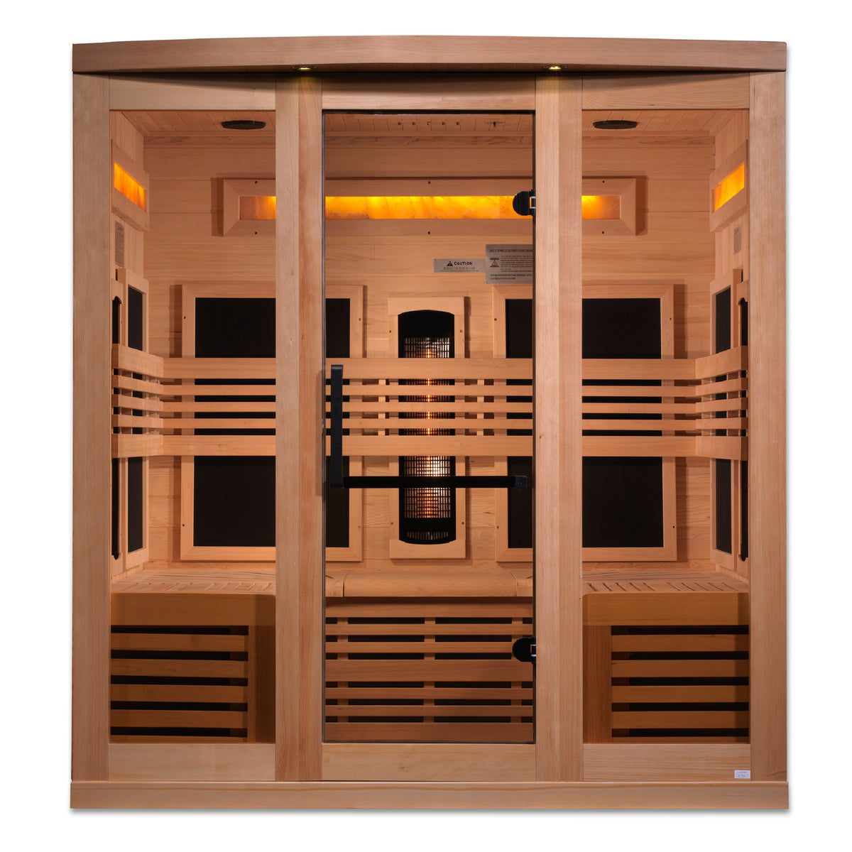 Golden Designs 6-Person Full Spectrum Infrared Sauna with Himalayan Salt Bar - Canadian Hemlock (GDI-8260-01)