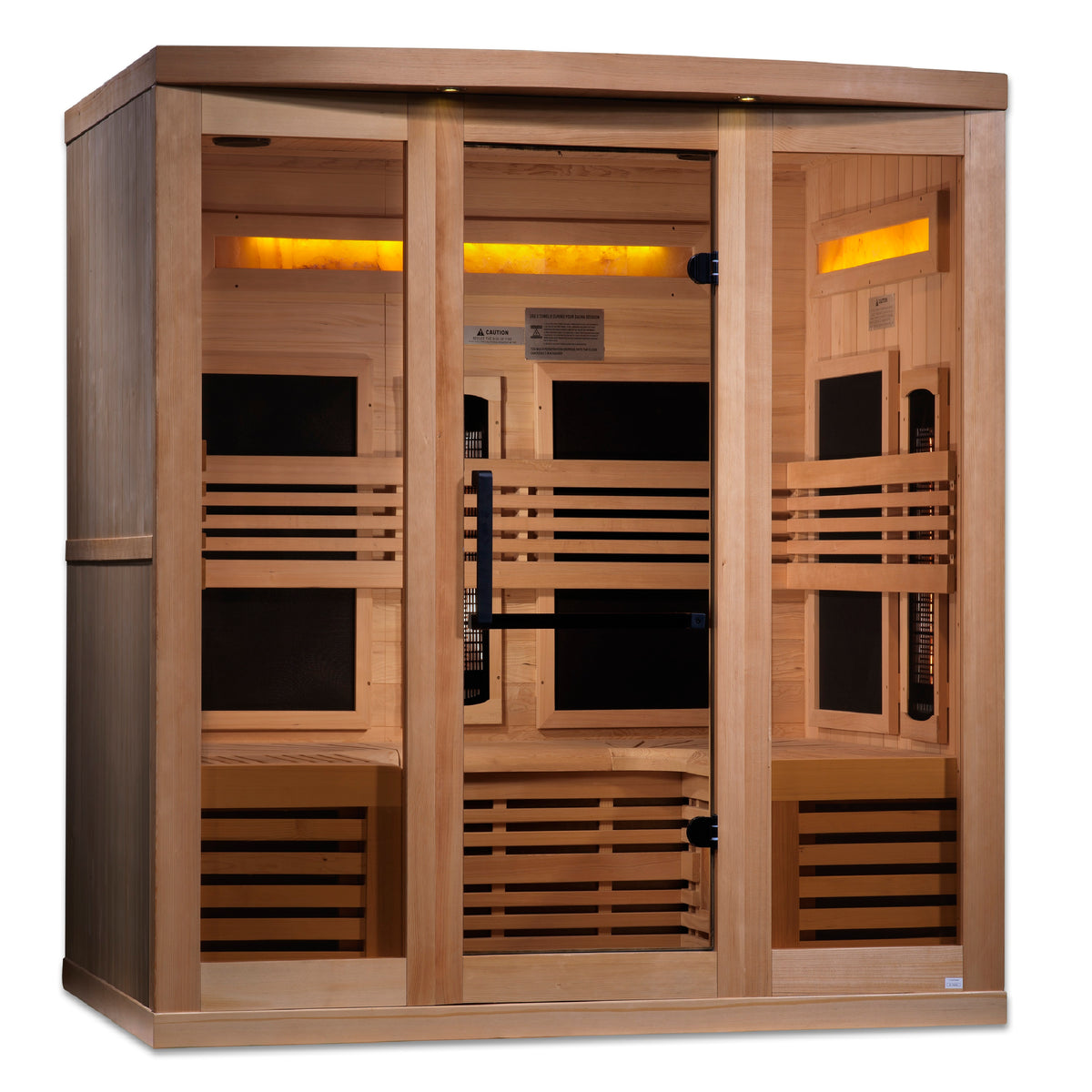 Golden Designs 6-Person Full Spectrum Infrared Sauna with Himalayan Salt Bar - Canadian Hemlock (GDI-8260-01)