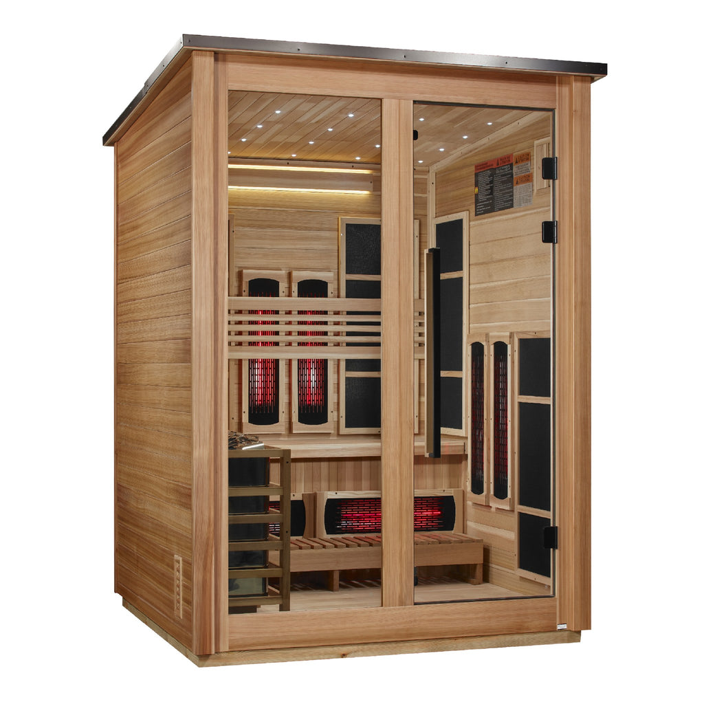 Golden Designs Loviisa 3-Person Hybrid Outdoor Sauna, Pacific Cedar Finish (GDI-8523-02) - photo 2