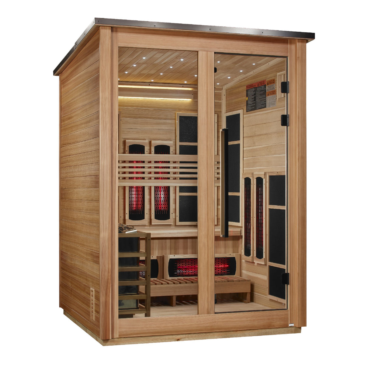 Golden Designs Loviisa 3-Person Hybrid Outdoor Sauna, Pacific Cedar Finish (GDI-8523-02) - photo 2