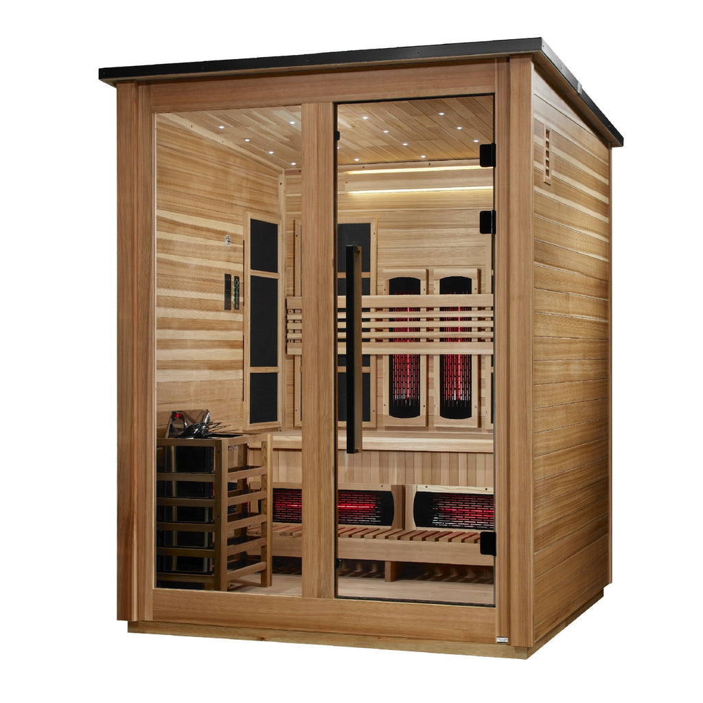 Golden Designs Loviisa 3-Person Hybrid Outdoor Sauna, Pacific Cedar Finish (GDI-8523-02) - photo 3