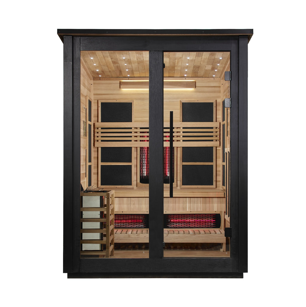 Golden Designs Loviisa 3-Person Hybrid Outdoor Sauna, Black Finish (GDI-8523-04) - photo 1