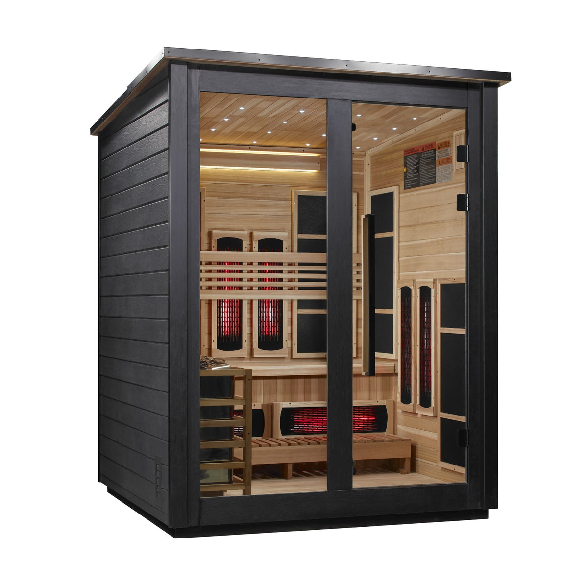 Golden Designs Loviisa 3-Person Hybrid Outdoor Sauna, Black Finish (GDI-8523-04) - photo 2