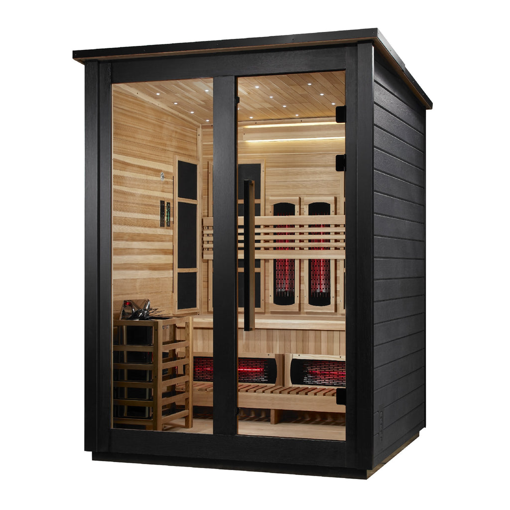 Golden Designs Loviisa 3-Person Hybrid Outdoor Sauna, Black Finish (GDI-8523-04) - photo 3