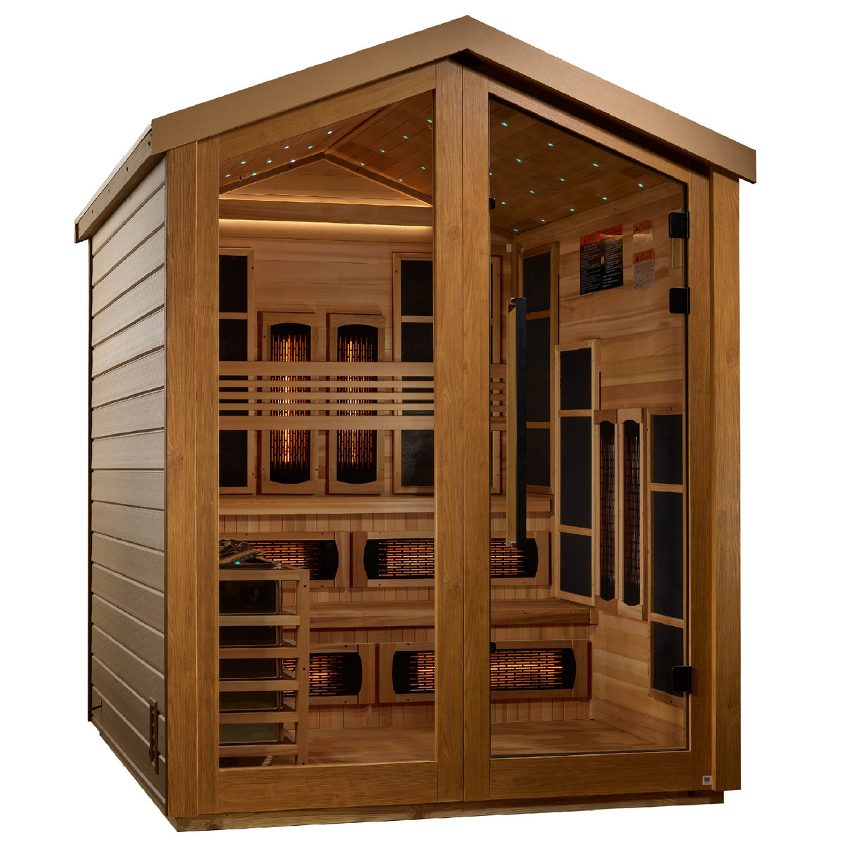 Golden Designs Kaskinen Hybrid Outdoor Sauna - Canadian Red Cedar Interior (GDI-8526-01)